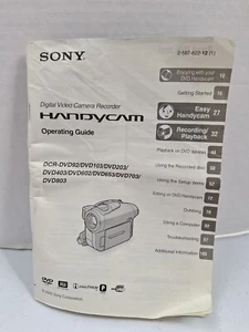 Sony HandyCam DCR-DVD92 / 103 / 203 / 403 / 602 / 653 / 703 / 803 solo manual - Imagen 1 de 6