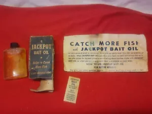 Aceite de cebo de colección con caja original y papel aparejo de pesca sin usar años 60 - Imagen 1 de 7