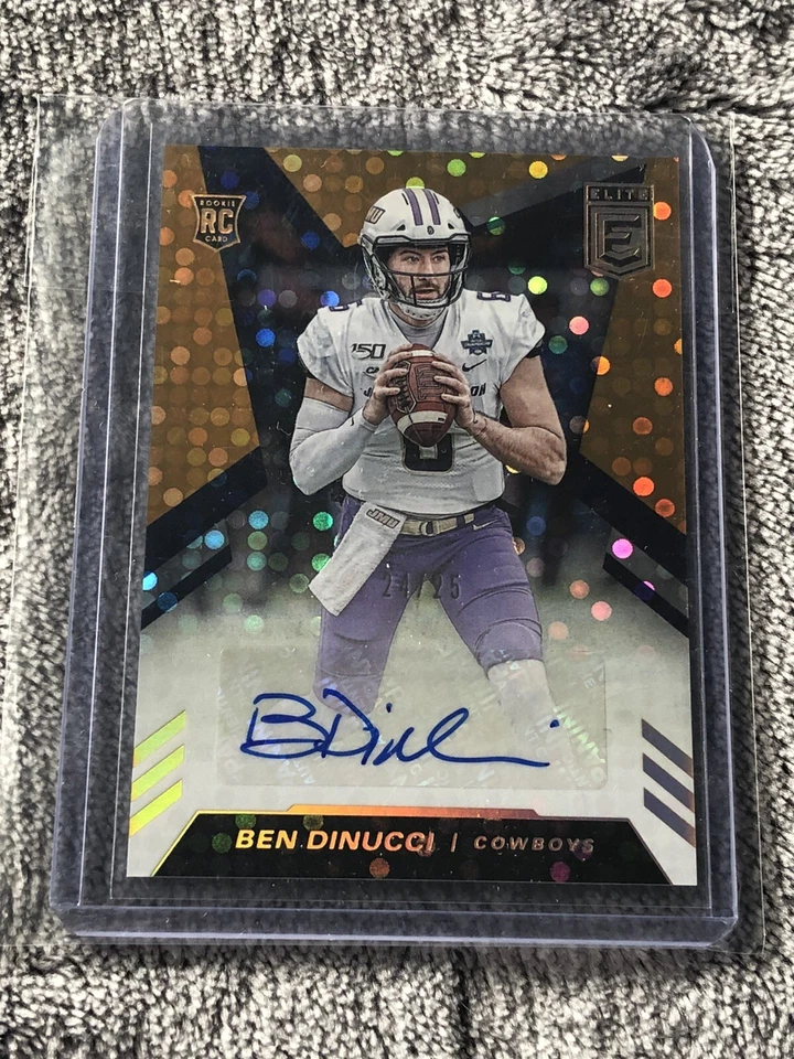 Ben Dinucci 2020 Donruss Elite Rookie Auto #’d /25 Orange Cowboys RC 06f - Image 1 of 3