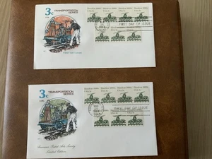 1983 #1898 3c Handcar - 2 House Of Farnam FDCs - Picture 1 of 1