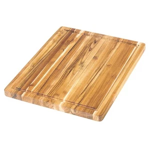 Cutting Board - Medium (M) Wood Cutting Board with Juice Groove and Grip Hand... - Picture 1 of 8
