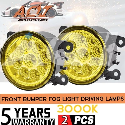 Pair Bumper LED Fogs Driving Lamps 3500K Yellow For Ford Transit Connect 11-2021 Foto 1 de 4