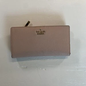 Kate Spade Schuyler Large Slim Bifold Saffiano Wallet Warm Beige - Picture 1 of 8