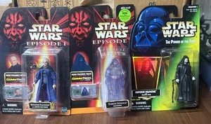 Lot Of 3 Palpatine Figures –Emperor, Darth Sidious Holograph, Senator w/ Droid - Picture 1 of 7