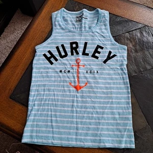 Boys "Hurley" Tank.Size-S/P/CH. Light Blue And White Striped. MCM  MCIX W/ANCHOR - Picture 1 of 9