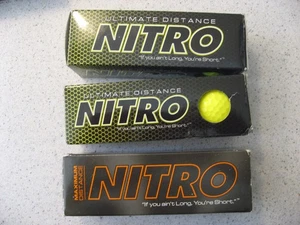 New Nitro Ultimate and Maximum Golf Balls - 3 Sleeves of 3 Balls MARKED - Picture 1 of 5