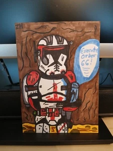Drawing Commander Cody Hologram Order 66 Star Wars Revenge Sith Clone Palpatine - Picture 1 of 1