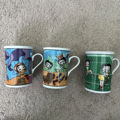 Juego de 3 tazas Betty Boop vintage de Danbury como nuevas Foto 1 de 4