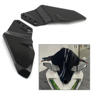 Winglet Aerodynamic Wing Kit alerón para Kawasaki Ninja 250 300 400 650R carbono - Imagen 1 de 10