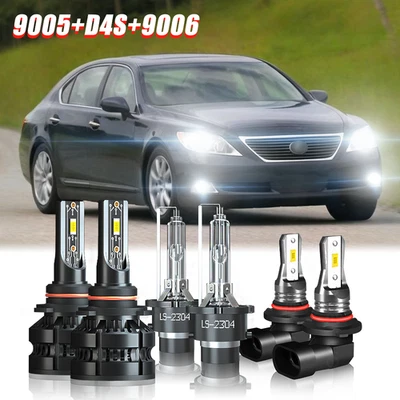 For Lexus ES350 2007-2012 LED/HID Headlight Set High&Low Beam + Fog Light Bulbs - Image 1 of 4