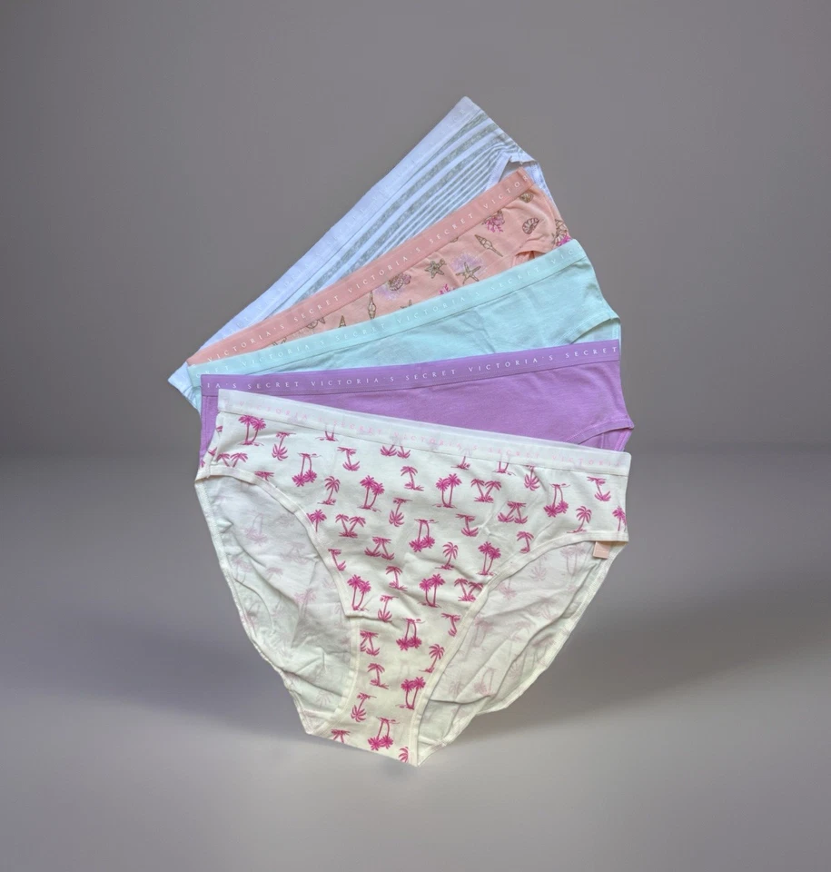 Lote 5 Victoria’s Secret Talla M Calzoncillos de Pierna Alta Panty Algodón Ropa Interior Paquete Foto 1 de 4