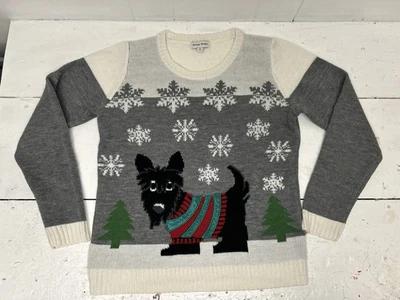 Suéter Feo Studio Works Scotty Dog Cachorro Rojo Blanco Mujer’s Talla Mediana M Foto 1 de 4