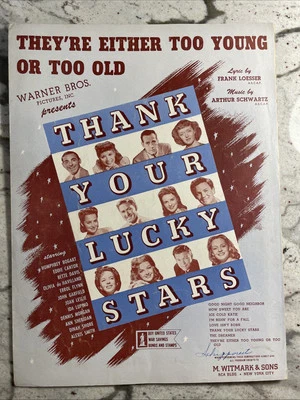 They're Either Too Young or Too Old - Loesser & Schwartz - Sheet Music  1943 - Image 1 of 2
