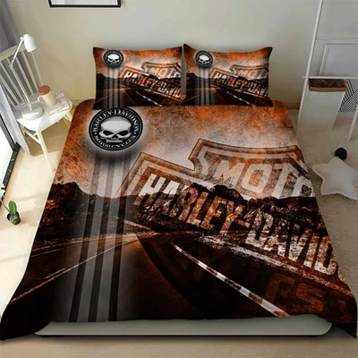Juego de funda nórdica Harley-Davidson Skull On The Road (4 piezas) Foto 1 de 2