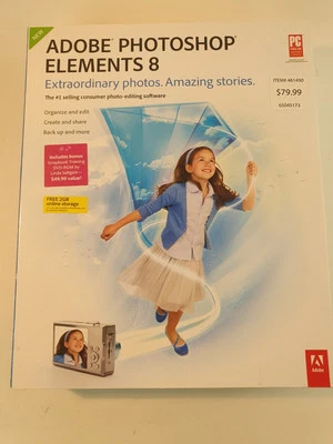 FACTORY SEAL Adobe Photoshop Elements 8 Education Photo Editing PC Software Edit - Image 1 of 4
