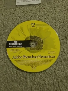 Adobe Photoshop Elements 2.0 CD With Serial Number - Photo 1/3