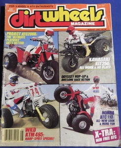 DIRTWHEELS MAGAZINE-AUGUST 1983 KTM 495 ATC 200X ATC110 DALLAS VINTAGE - Imagen 1 de 6