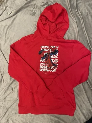 Marvel Spiderman Sudadera con Capucha Pullover Sudadera Niños XL Rojo Gráfico Informal Escuela Foto 1 de 3