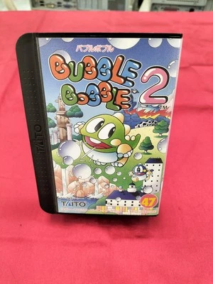 TAITO Bubble Bobble 2 Famicom NES Game Cartridge with Box & Manual JPN Working - Image 1 of 4