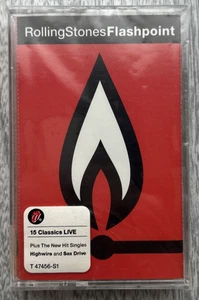New / Sealed ROLLING STONES "Flashpoint" 1991 Cassette Tape CT 47456 w/ Hype - Picture 1 of 3