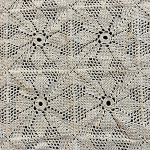 Mantel cama ganchillo 86" x 78" marfil crema color crudo - Imagen 1 de 8