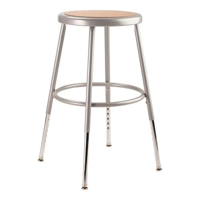 NPS 6200 Series 19-27" Height Adjustable Modern Metal Heavy Duty Stool in Gray - Image 1 of 4