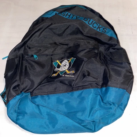 Mighty Ducks Hockey Backpack Vintage 90’s Nylon Excellent Gym Bag College Travel Cover
