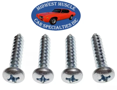 Door Pull Strap Screws 68-81 GM Chevy Buick Olds Pontiac Camaro Trans Am 4pcs HU - Image 1 of 4