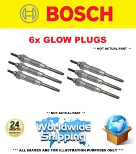 6x BOSCH GLOW PLUGS for BMW X3 (E83) xDrive 30d 2008-2011 - Picture 1 of 6