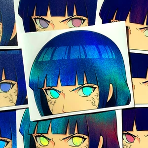 CALCOMANÍA DE COCHE HINATA HOLO ANIME GIRL PEEKER NARUTO SHIPPUDEN - Imagen 1 de 1