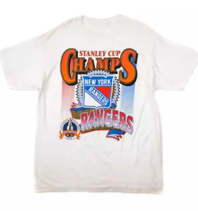 SALE!!! VINTAGE NEW YORK RANGERS TEE SHIRT 1994 Champs Hockey Retro T-Shirt - Picture 1 of 4