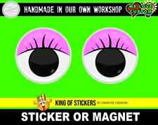 Set of eyes Die-Cut sticker or magnet in various widths, 3" to 9"