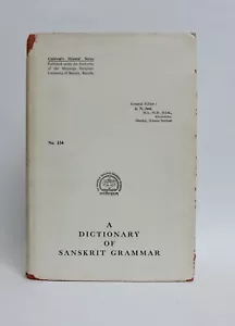 Wörterbuch der SANSKRIT-Grammatik ABHYANKAR & Shukla 1977 2. Auflage jkt sehr guter Zustand SELTEN - Bild 1 von 1
