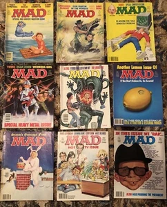 MAD Lot Of 9 1985- 1989 Magazines - Picture 1 of 10