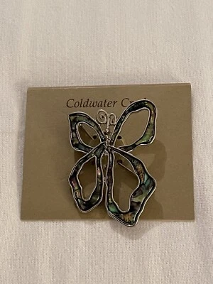 Broche broche mariposa abulón Coldwater Creek Foto 1 de 2