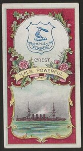 HILL (RJ)-BATTLESHIPS & CRESTS 1901-#03- HMS POWERFUL