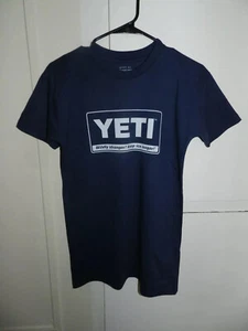 YETI MENS Navy Blue T-SHIRT Size Small New Without Tags - Picture 1 of 11