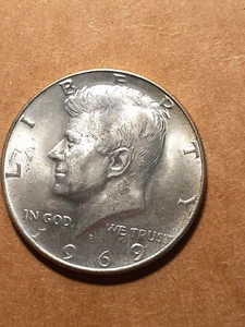 Medio dólar Kennedy 1969 D 40 % plata - Imagen 1 de 2