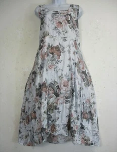 Lagenlook 100% Linen Italian Summer Dress Pockets Sizes:Regular , Plus 1 ,Plus 2 - Picture 1 of 71