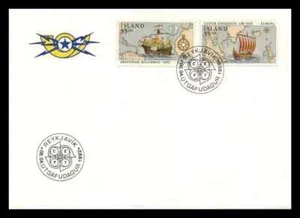 ICELAND 1992 COLUMBUS SHIPS DISCOVERY OF AMERICA SET  FDC +INFO BROCHURE UNADDR - Picture 1 of 1