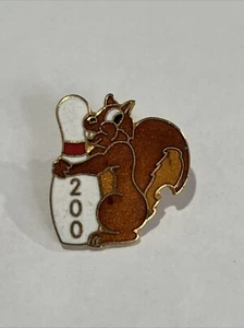 Squirrel 200 Bowling Hat/Lapel Pin - Picture 1 of 3