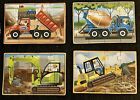 Melissa & Doug 4 Wooden Jigsaw Puzzles in a Box Construction Vehicles