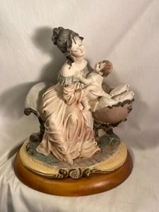 B. Merli Porcelain Capodimonte Mother And Child Figurine Beautiful Vintage 1981 - Picture 1 of 14