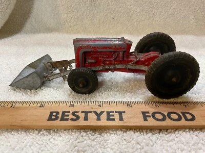 Vintage Tootsie Toy Ford Tractor with Front Scoop Loader 1950’s Tractor - Image 1 of 4