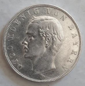 Deutsches Kaiserreich Bayern 3 Mark 1909 D München Otto 1886-1913, - Bild 1 von 2