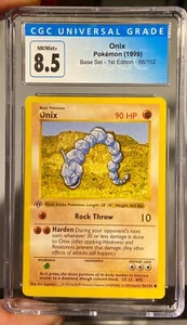 Onix - Pokemon 1999 - 1st edition Base Set shadowless - CGC 8.5 NM/Mint #56 - Picture 1 of 2