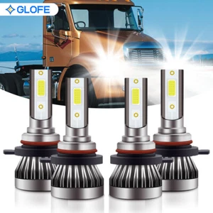 For Freightliner Columbia 2004-2015 LED Headlight Bulbs Kit High Low 6000K White - Picture 1 of 10