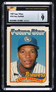 1989 Topps Collector's Edition (Tiffany) Gary Sheffield CSG 9 Mint Rookie RC