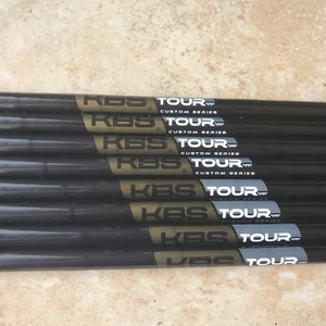 Nuevo Edición Limitada. $500 Sin Cortar KBS Serie Personalizada Negro y Dorado Tour 120S 4-PW Flex Rígido - Imagen 1 de 2