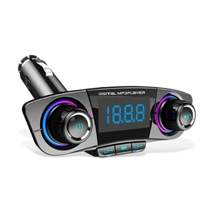 Transmisor Bluetooth FM inalámbrico para automóvil del Reino Unido reproductor de MP3 USB cargador de automóvil adaptador - Imagen 1 de 4